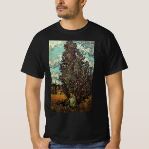 T-shirt Cyprès et deux femmes par Vincent van Gogh