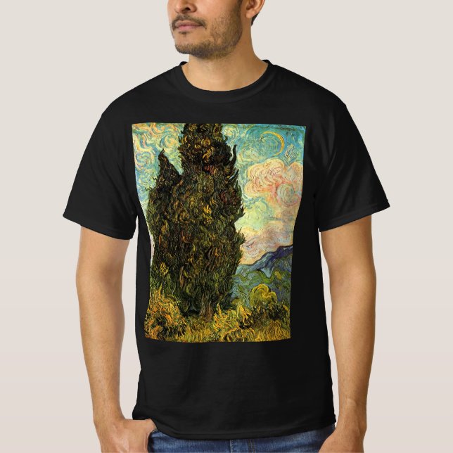 T-shirt Cyprès par Vincent van Gogh (Devant)
