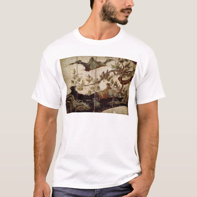 T-shirt Cypress par Kano Eitoku, période de Muromanchi (Devant)