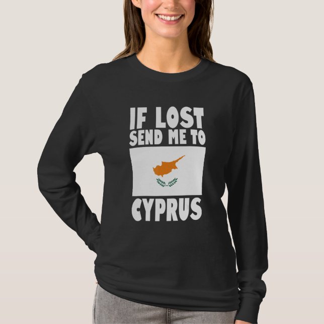 T-shirt Cyprus Flag Design  If lost send me to Cyprus (Devant)