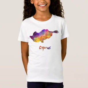 T-Shirt Cyprus in watercolor