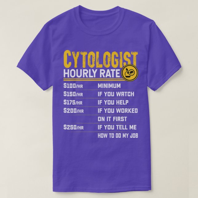 T-shirt Cytologiste Cytologie Microbiologiste Microscopie  (Design devant)