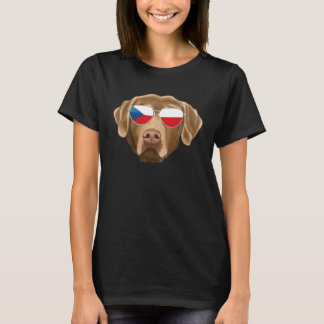 T-shirt Czech Flag Chesapeake Bay Retriever Czech Republic
