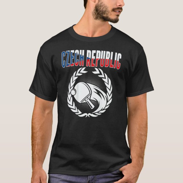 T-shirt Czech Republic Ping Pong  Czech Table Tennis Suppo (Devant)