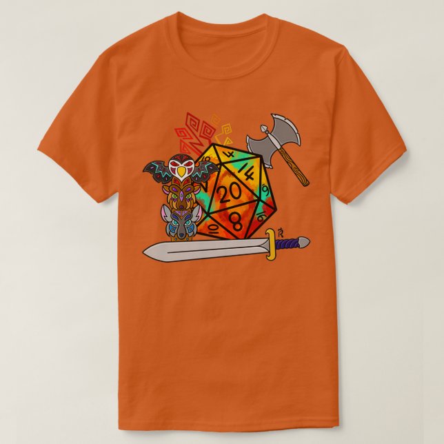 T-shirt D20 barbare (Design devant)
