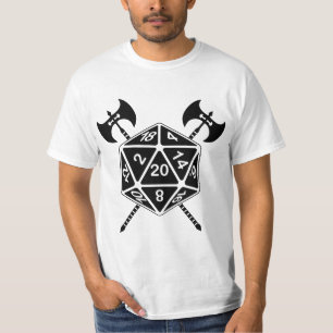 T-shirt D20 Dés avec axes