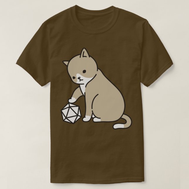 T-shirt D20 Dice et Chats (Design devant)