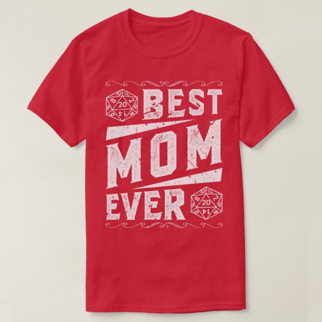 T-shirt D20 Dice Meilleur Maman Jeu Master Tabletop Rolepl (Design devant)