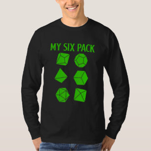 T-shirt D20 Dice Rpg Dragons Gamer Découvrez Mon Six Pack 