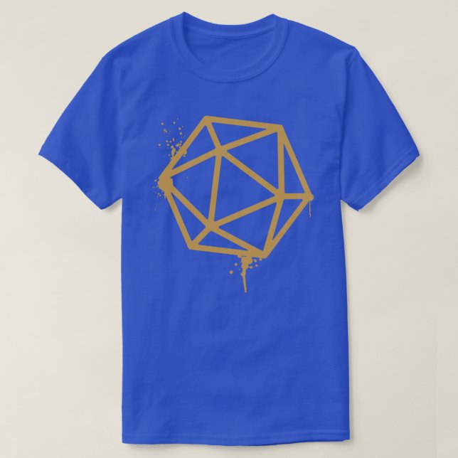 T-shirt D20 Dice Spray Peinture bronze (Design devant)