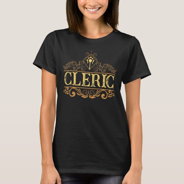 T-shirt D20 Dice The Cleric Rpg (Devant)