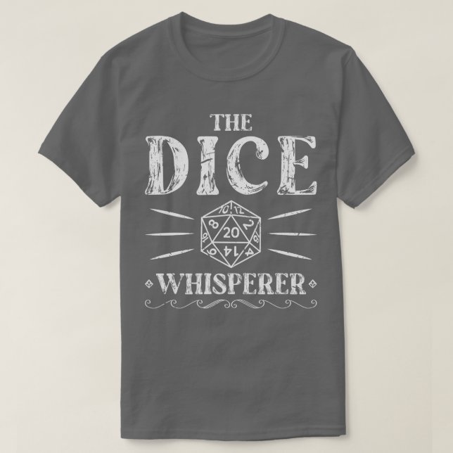 T-shirt D20 Dice Whisperer Tabletop Design pour RPG Game M (Design devant)