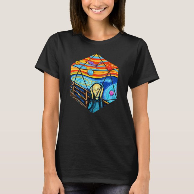 T-shirt D20, Le cri D20 Tee, D20 Dice Art (Devant)