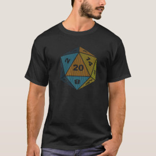 T-shirt D20 Line Art - Roleplaying RPG Tabletop Adventure