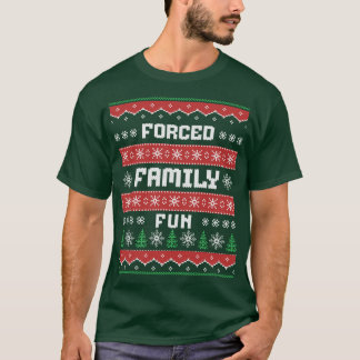 T-shirt d amusement familial vilain xmas conception de cha