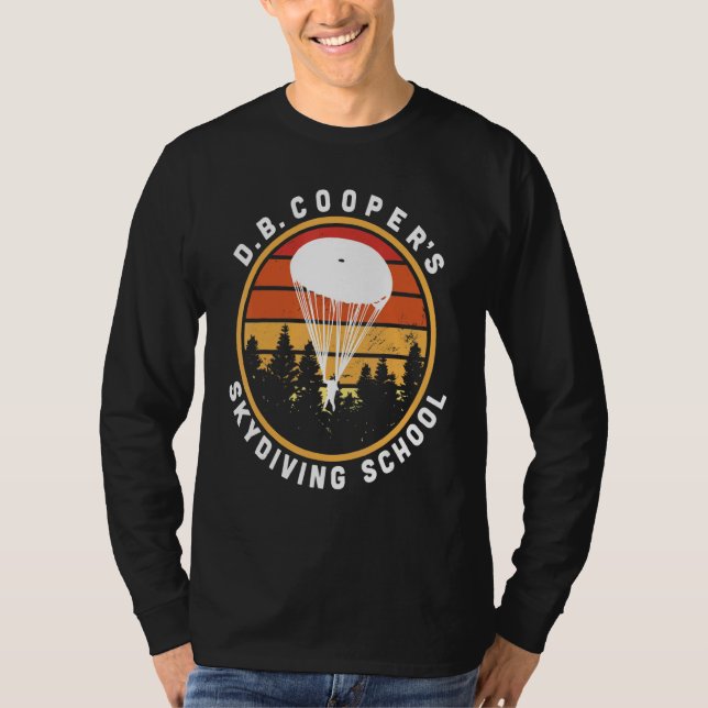 T-shirt D B  Cooper Skydiving School Cryptid Urban Legend (Devant)