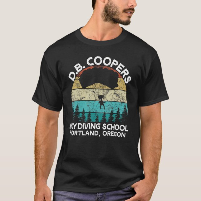 T-shirt D B Coopers Skydiving School Portland Oregon (Devant)