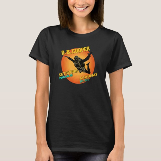 T-shirt D B Coopers Skydiving School Portland Oregon D B C (Devant)