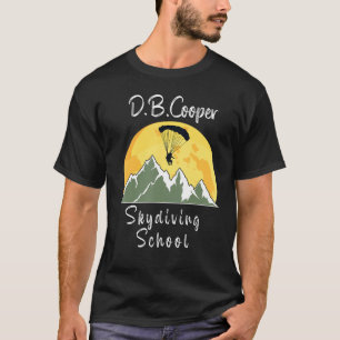 T-shirt D B Coopers Skydiving School Retro Sunset Moon
