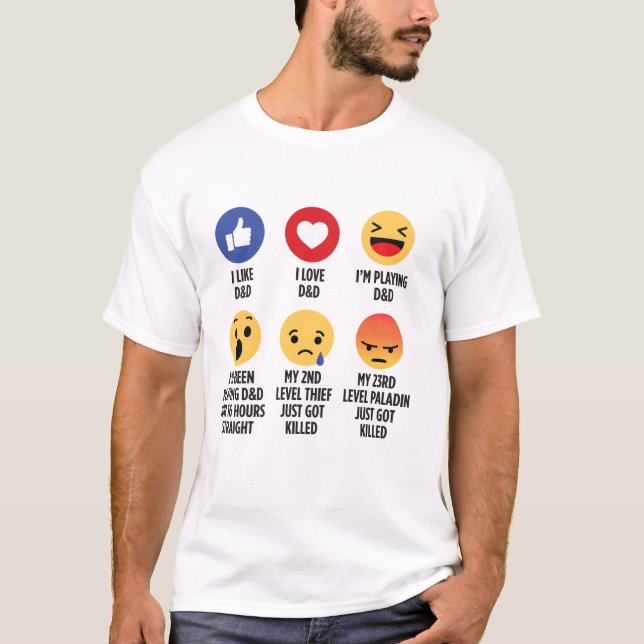 T-shirt D&D Emojis (Devant)