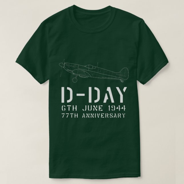 T-shirt D DAY Guerre mondiale 2 Opération Overlord 77th An (Design devant)