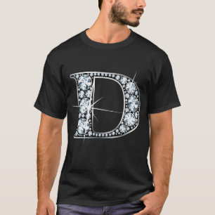 T-shirt "D" Diamond Bling