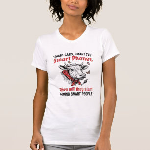 T-shirt D dressage de vache de personnes intellige