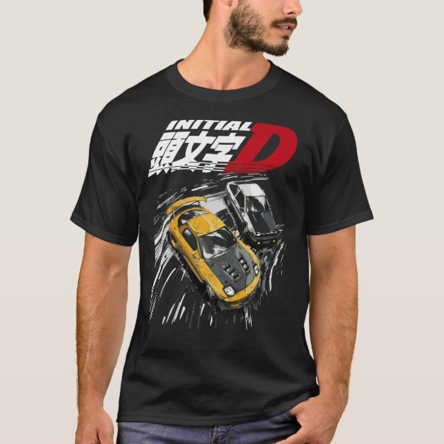T-shirt D initial - Mountain Drift Racing Tandem AE86 vs F (Devant)