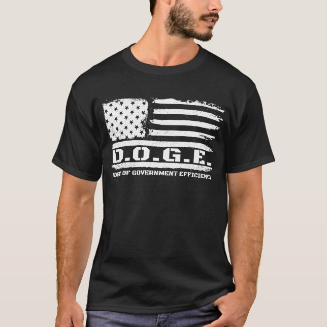 T-shirt D.O.G.E. Ministère De L'Efficacité Gouvernementale (Devant)