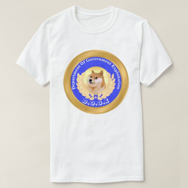 T-shirt D.O.G.E. Ministère De L'Exploitation Gouvernementa (Design devant)