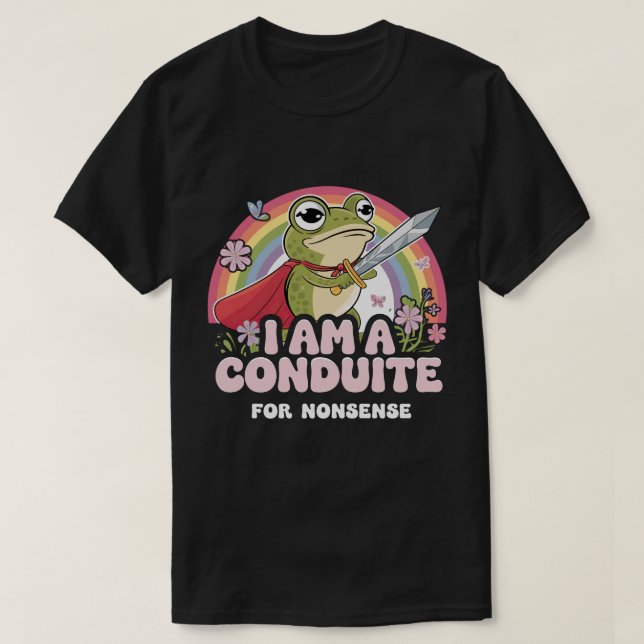 T-shirt DA107-I Am a Conduit for Nonsense - Funny Frog (Design devant)