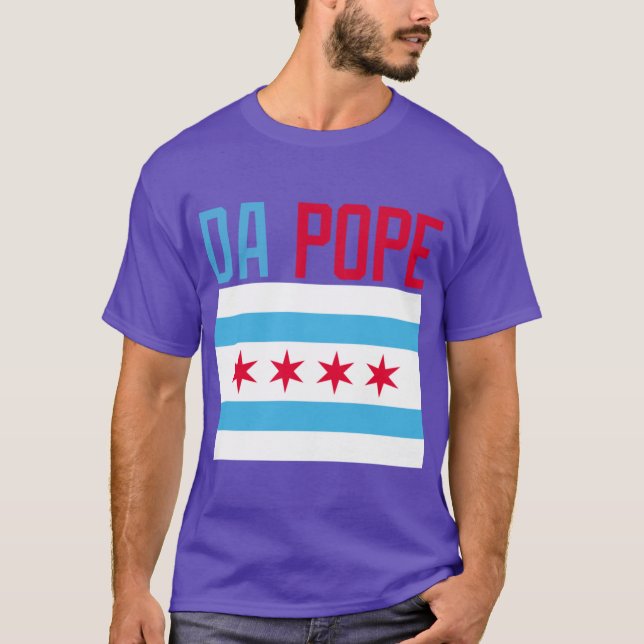 T-shirt Da Pope Chicago drapeau cubes couleurs (Devant)
