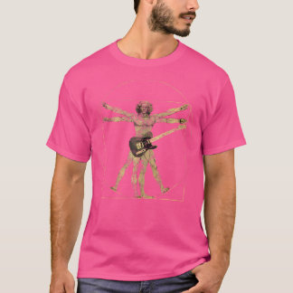 T-shirt Da Vinci Vitruvian Guitare Man