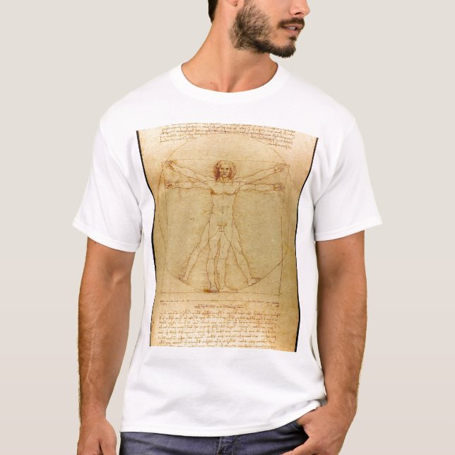 T-shirt Da Vinci - Vitruvian Man (Devant)