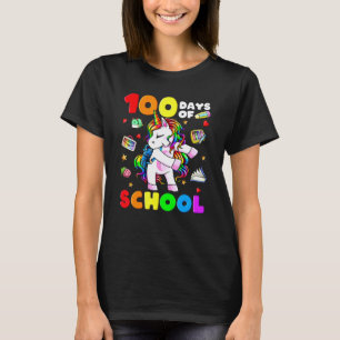 T-shirt Dab 100 Jours D'école Dabbing Licorne Fille Enseig