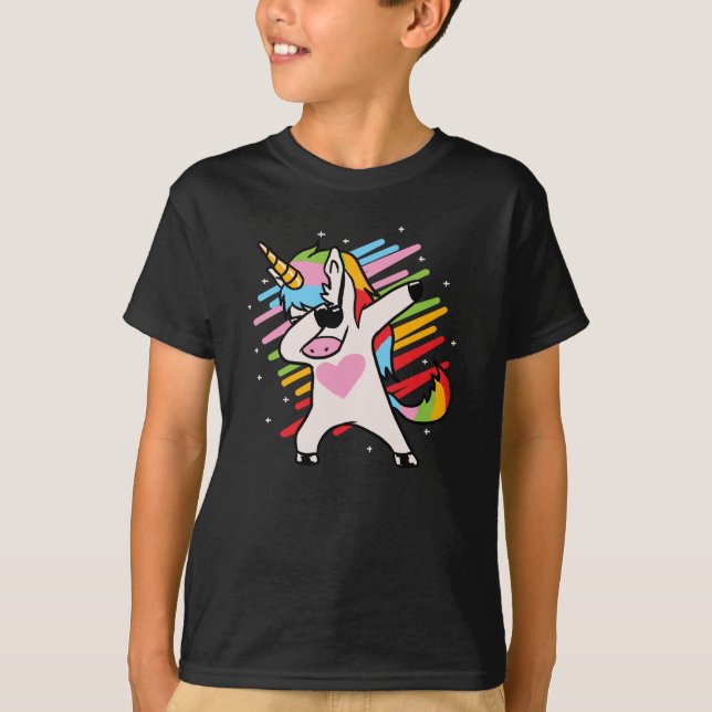 T-shirt Dab cadeau Unicorn (Devant)