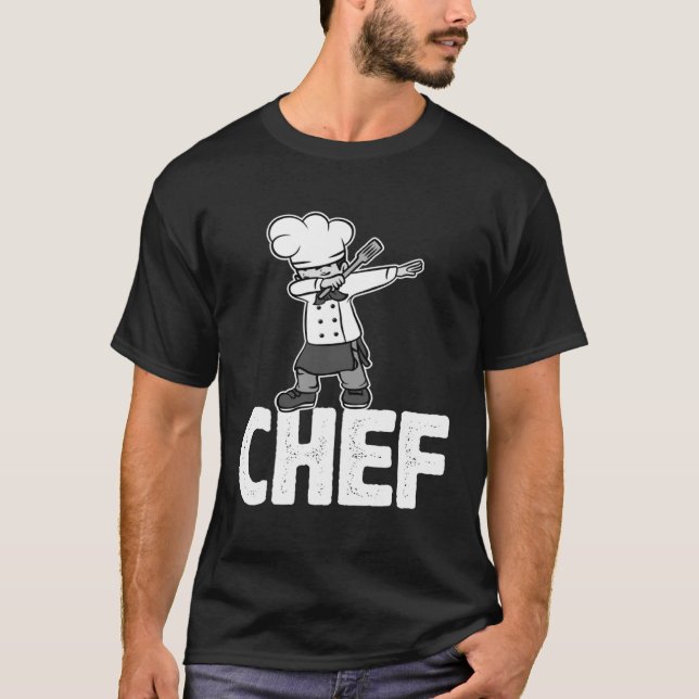 T-shirt Dab Dabbing Chef Cooking Guru  Cook Retro Culinary (Devant)