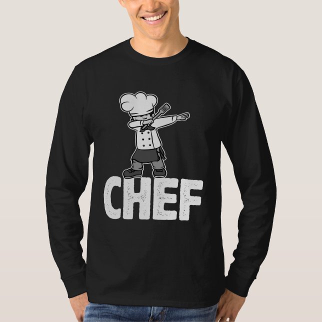 T-shirt Dab Dabbing Chef Cooking Guru  Cook Retro Culinary (Devant)