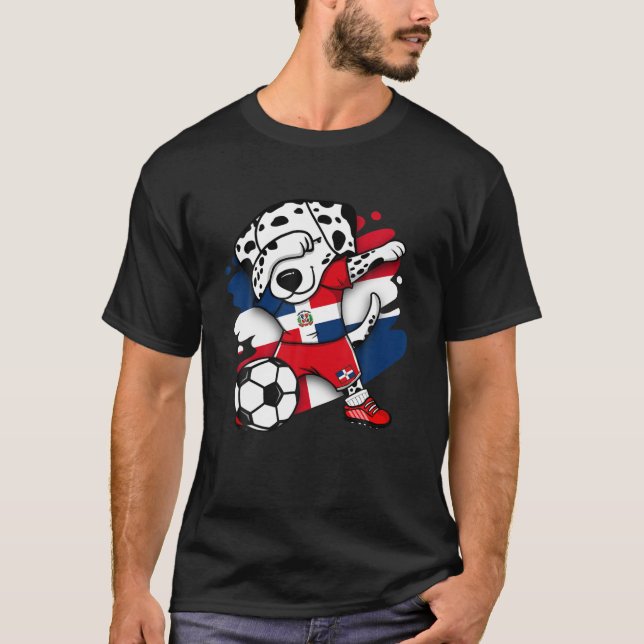 T-shirt Dab Dalmatie République Dominicaine Fans de footba (Devant)