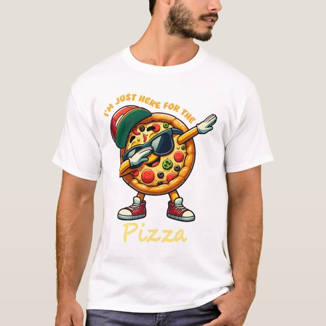 T-shirt Dab Dancing Pizza Design (Devant)