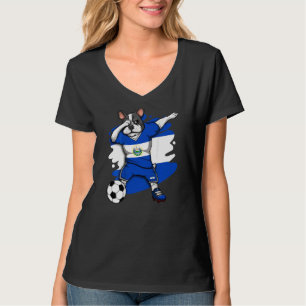 T-shirt Dab French Bulldog El Salvador Fans de football Je