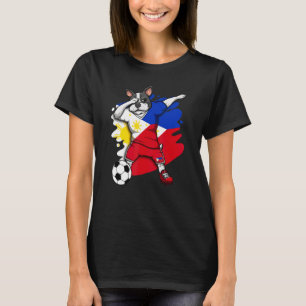 T-shirt Dab French Bulldog Philippines Soccer Fans Jersey 