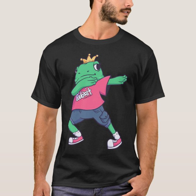 T-shirt dab Frog Ribbit King Quack (Devant)