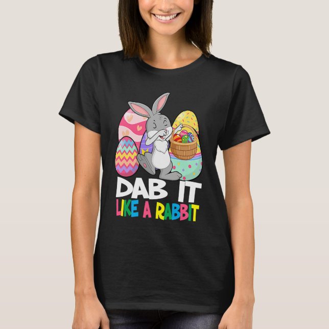 T-shirt Dab It Like A Rabbit Easter Day   For Boys Girls   (Devant)