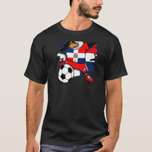 T-shirt Dab Penguin République Dominicaine Fans de footbal