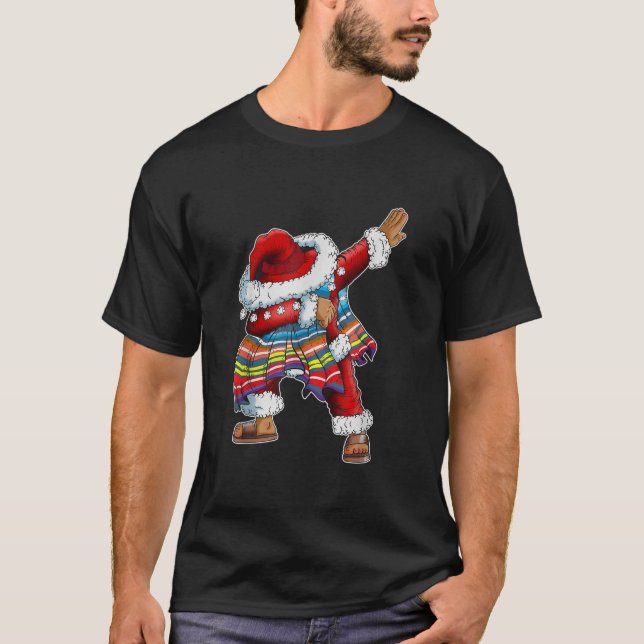 T-shirt Dab Santa Claus Avec Poncho Mexicain Dabaisse (Devant)