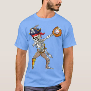 T-shirt Dab Skeleton Dabbing Skeleton Pirate Baseball