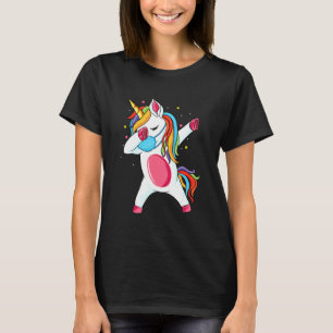 T-shirt Dab Unicorn Dabbing Unicorn Bouche Garde Respirati