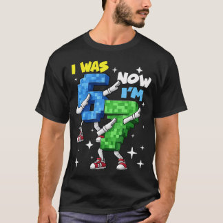 T-shirt Dabbing 67 à Carreaux J'étais 6 Maintenant J'ai 7