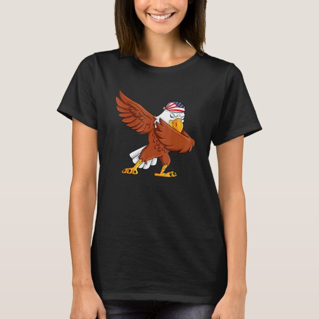 T-shirt Dabbing American Bald Eagle 4 juillet Dab Boys G (Devant)